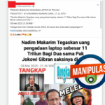 Faktanya: Nadiem Makarim & Jokowi, Kasus Korupsi Laptop?