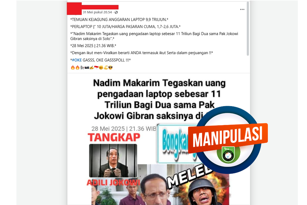 Faktanya: Nadiem Makarim & Jokowi, Kasus Korupsi Laptop?