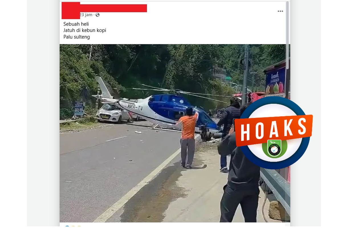 Foto Helikopter Jatuh Palu Hoaks? Fakta Sebenarnya Terungkap